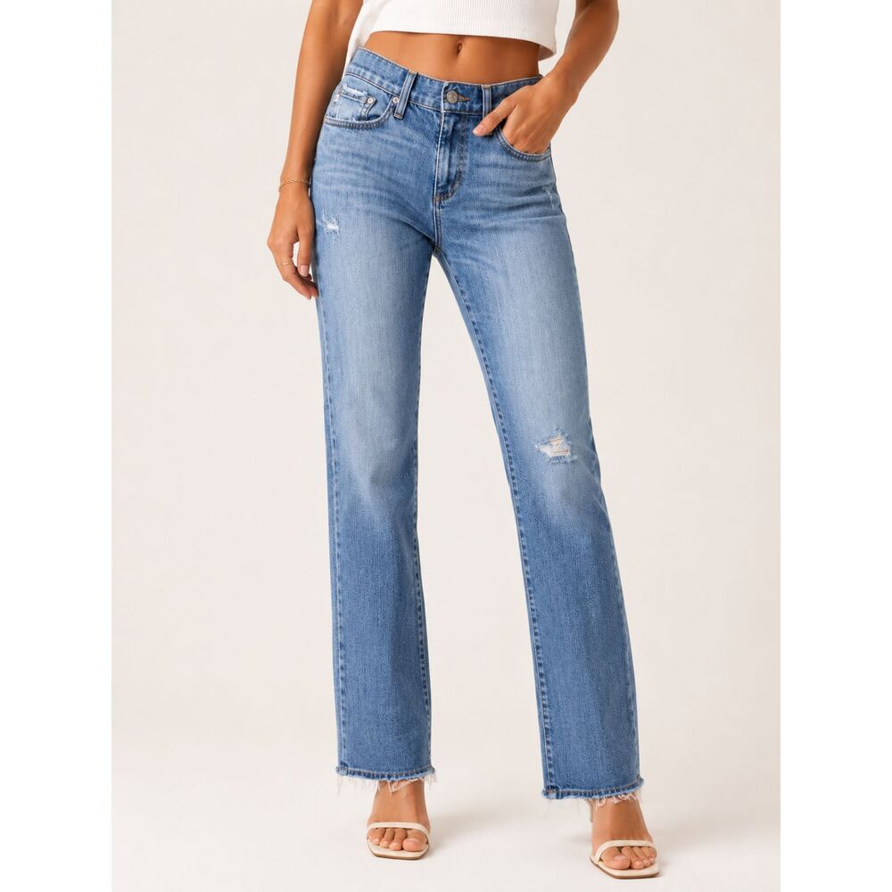 AG Adriano Goldschmied Distressed Straight Leg Jeans 29R Soft Broken In USA